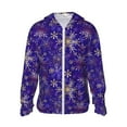 thumbnail image 1 of Gaeub blue purple Snowflake Men's and Women's UPF 50+ Long-Sleeved Sun Protection Clothing, Fishing Shirt Long Sleeve Zip-XX-Large, 1 of 7