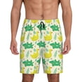 thumbnail image 1 of Gaeub crocodile and duck Print Men's Short Pajama Pants, Sleep Shorts, Household Pants, Casual Pants with Pockets-XX-Large, 1 of 6