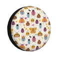 thumbnail image 1 of Gaeub cute bugs Print 14-17in Tire Cover, Spare Tire Cover, for Camper Caravan, Trailer, Car, Truck, SUV, Jeep-15 inch, 1 of 6