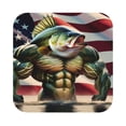 thumbnail image 1 of Gaeub giant bass with big muscles Print 6 Pcs Leather Coasters for Drinks ,Drink Coasters Sets,Drink Table Cup Coasters for Living Room Kitchen Coffee Decor,Square, 1 of 7