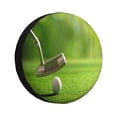 thumbnail image 1 of Gaeub golf ball after putting to the golf hole Print 14-17in Tire Cover, Spare Tire Cover, for Camper Caravan, Trailer, Car, Truck, SUV, Jeep-14 inch, 1 of 6