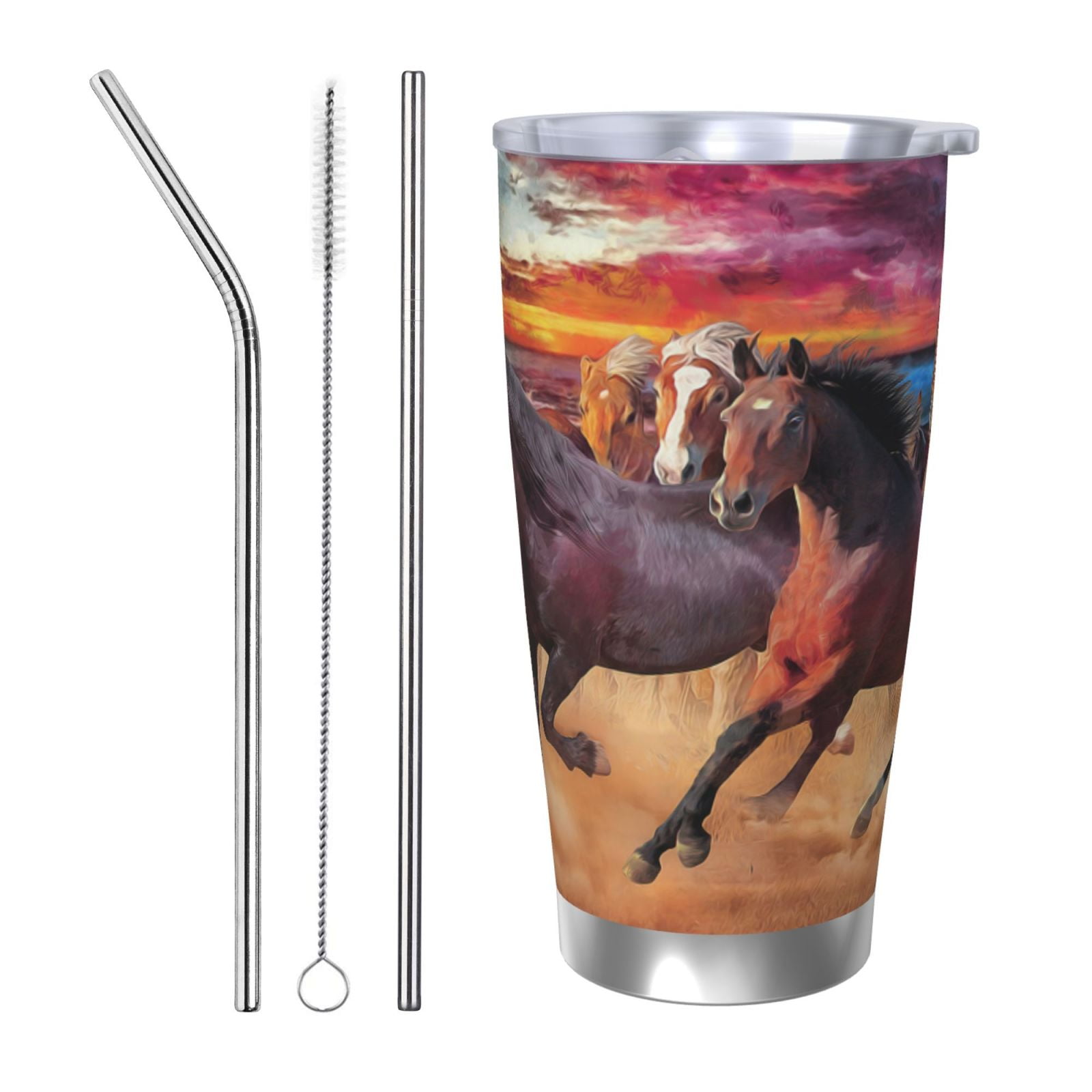Gaeub a herd of horses Print 20Ounce Stainless Steel Car Cup,Tumblers — free download