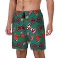 thumbnail image 1 of Gaeub red and green bow tie Print Mens Swim Trunks with Compression Liner,Board Shorts Quick Dry,Beach Swimwear with Pockets-XX-Large, 1 of 6