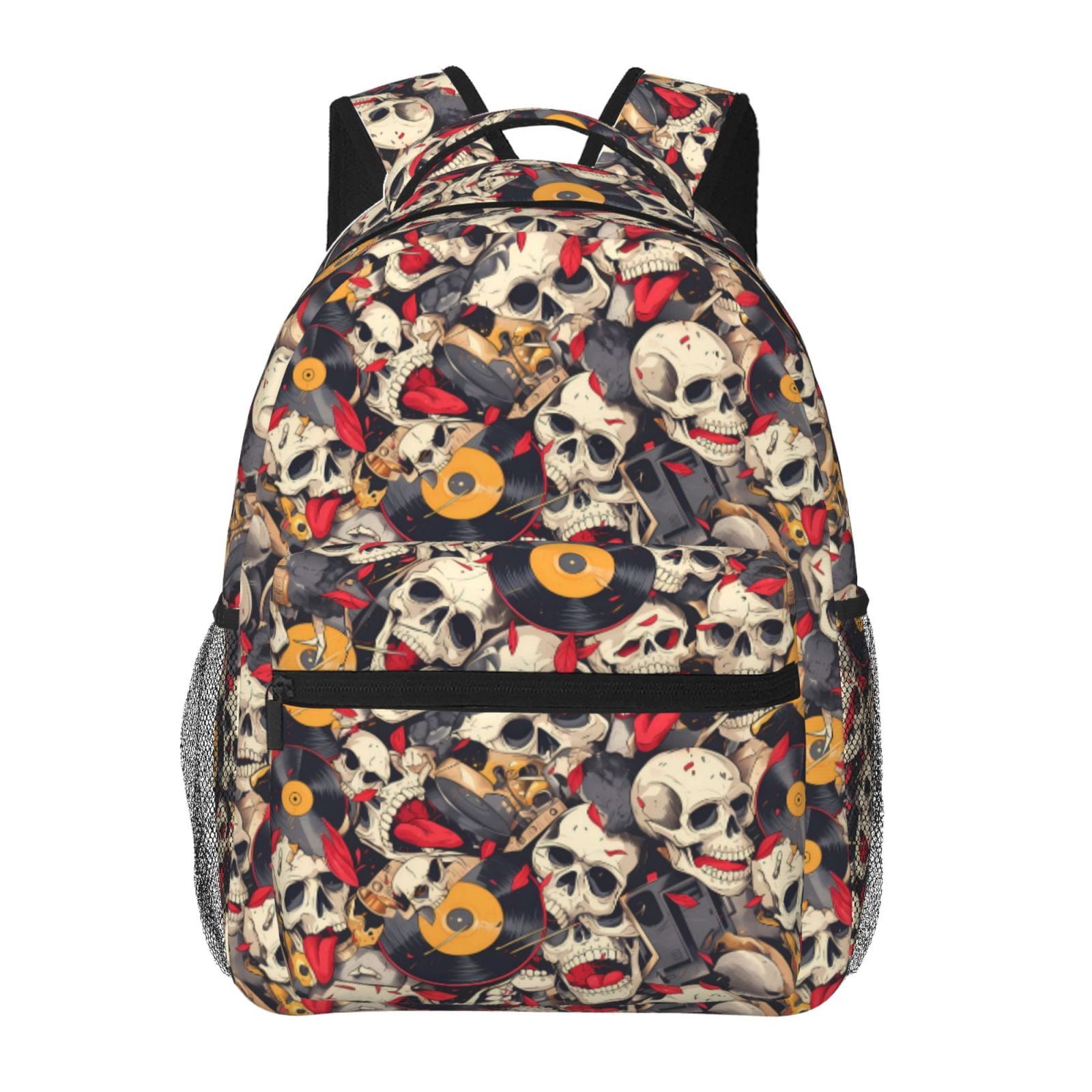 Gaeub rock Skull record artist Ergonomic Lightweight Laptop Backpack ...