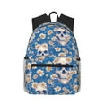 thumbnail image 1 of Gaeub white Skull daisy in water School Backpack Waterproof Bookbag for Men Women College High School Bags, 1 of 1