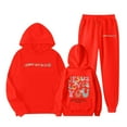 thumbnail image 1 of Gaexia Athletic Clothes Boys Tracksuit Size 6 Sweatpants Hoodie Set Soccer Outfit Loose Fit Hoodie Sets 2 Pieces Sweatsuits for Boys,Red,4-5 Years, 1 of 4