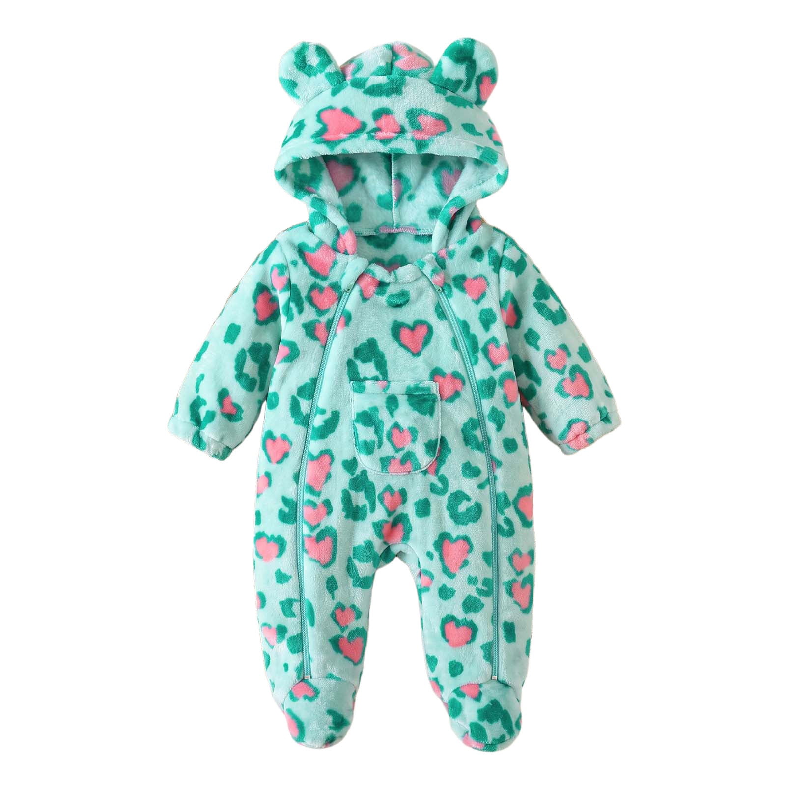 Gaexia Baby Boys Animal Romper, Long Sleeve Hooded Cartoon Soft Design ...