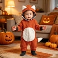 thumbnail image 1 of Gaexia Baby Boys Girls Bodysuit Hooded Animal Romper Jumpsuit One Piece Cosplay Outfit Soft Comfortable Clothing For Thanksgiving Carnival Birthday Party, 1 of 4