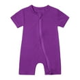 thumbnail image 1 of Gaexia Baby Boys Girls Rompers Jumpsuit Sleeper Pajamas with Short Sleeve Zipper Piece Soft Cute Comfortable Summer Spring Footed Snap Design and Lightweight Adorable Outfit, 1 of 2