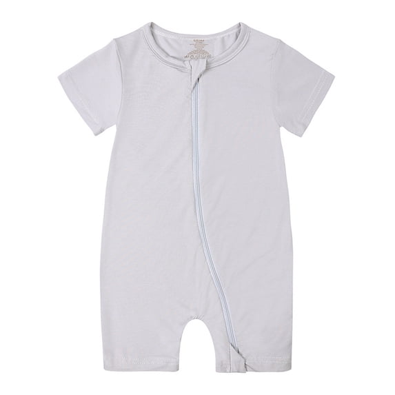 Gaexia Baby Boys Girls Rompers Jumpsuit Sleeper Pajamas with Short Sleeve Zipper Piece Soft Cute Comfortable Summer Spring Footed Snap Design and Lightweight Adorable Outfit