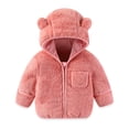 thumbnail image 1 of Gaexia Baby Boys Girls Winter Jacket With Fold Over Mittens And Bear Hooded Design For Cold Weather Outdoor And Daily Use, 1 of 3