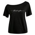 thumbnail image 1 of Gaexia Holiday Ready Girls Solid Off Shoulder CasualTop For Everyday Wear With Soft BreathableFabric, 1 of 4