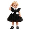 thumbnail image 1 of Gaexia Baby Girls Party Romper, Ruffle Backless Bodysuit Bowknot Decor Mesh Tutu Dress Outfit, 1 of 5