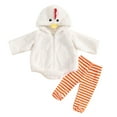 thumbnail image 1 of Gaexia Baby Halloween Pumpkin Outfit Sleeveless Romper Bodysuit Hat Unisex Toddler Jack-O- Party Dress Up Clothes Orange 0-6 Months, 1 of 5