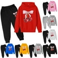 thumbnail image 1 of Gaexia Back To School Clothes for Teen Boys Boys Tracksuit Set 14-16 Hoodies and Joggers Pants Set Soccer Outfit Loose Fit Hoodie Sets 2 Pieces Kids Sweatsuit,za02-Pink,120, 1 of 3
