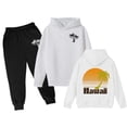 thumbnail image 1 of Gaexia Back To School Fashion Boys Tracksuit Hoodies and Joggers Pants Set Soccer Outfit Regular Fit Hoodie Sets 2 Pieces Sweat Suits for Boys,White,11-12 Years, 1 of 4