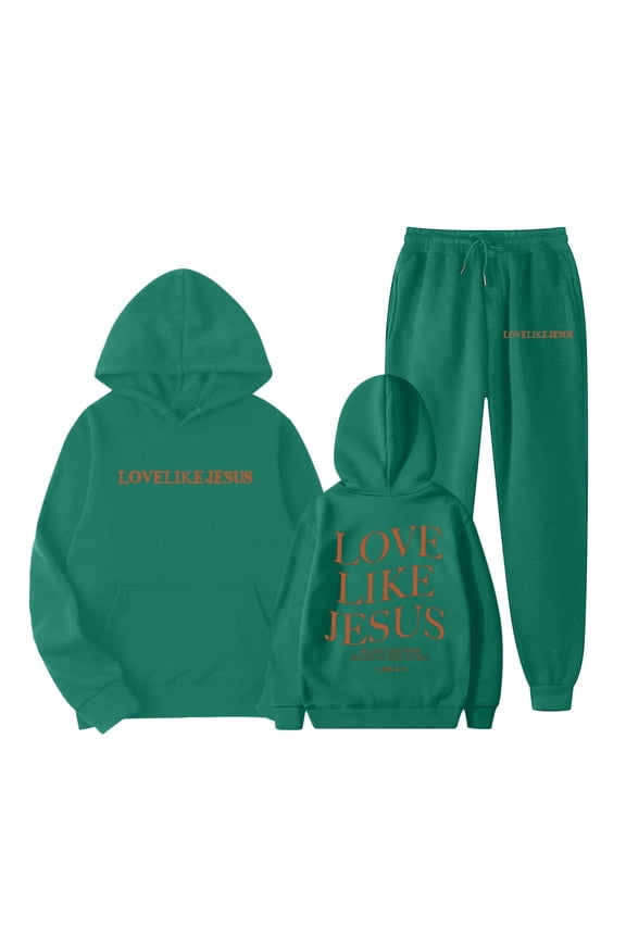 Back To School Fashion Boys Tracksuit Size 7 Sweatpants Hoodie Set Warm Up Suit Printed Hoodie Sets 2 Pieces Sweatsuits for Boys,Dark Green,8-9 Years