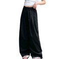 thumbnail image 1 of Gaexia Back To School Clothes Girl's Solid Color Casual Girl's Loose Trousers, 1 of 5