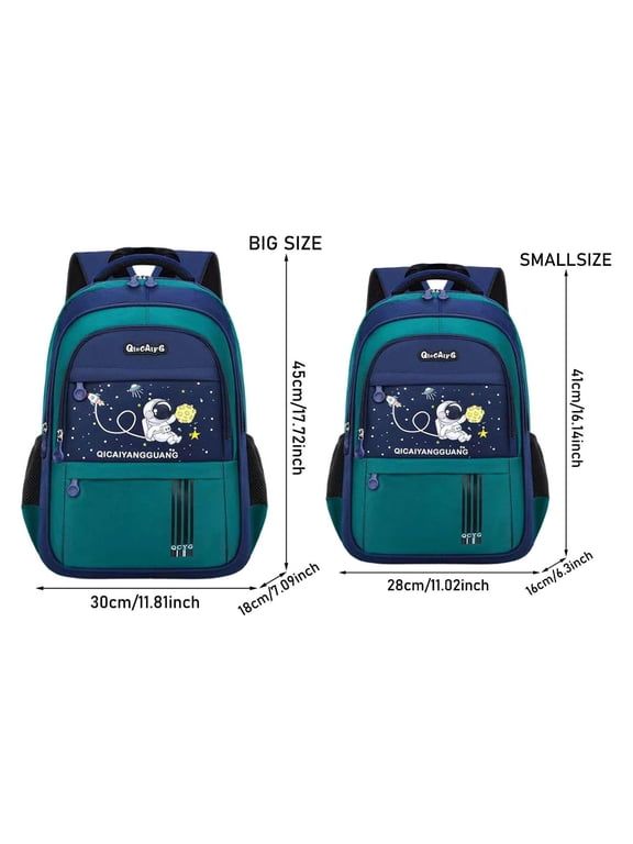 Backpack for School Cartoon Astronaut Backpack Ergonomic Support Large Capacity Lightweight Travel Daypack for School Commute Backpack