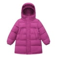 thumbnail image 1 of Gaexia Big Boy Jacket With Hood ,Kids Winter Hooded Quilted Jacket Warm Padded Coat for Boys Girls Long Outerwear Coats, 1 of 3