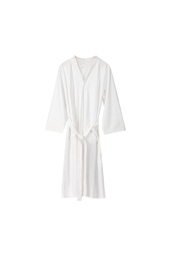 Big Fluffy Robe Women Solid Mid Length Kimono Bathrobe Absorbent Quick Drying Loungewear for Spa and Home Comfort
