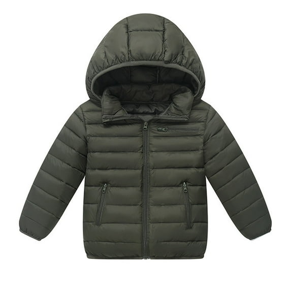 Gaexia Boy Jacket 2T ,Boys Winter Warm Jacket Hooded Outerwear Long Sleeve Zipper Coat For Kids Casual Everyday Wear