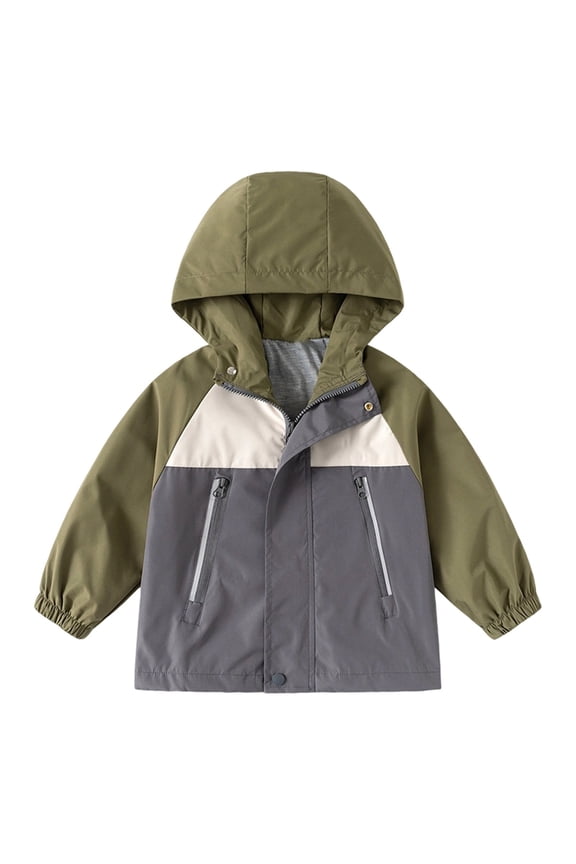 Boy Jackets ,Boys Windbreaker Jacket Lightweight Hooded Zipper Coat For Kids Outdoor Casual School Jacket Age 2 To 13 Years Breathable