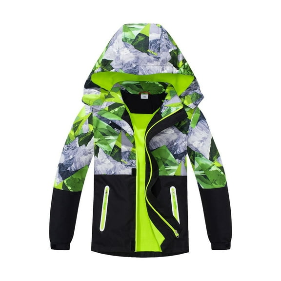 Gaexia Boy Winter Jackets 14-16 ,Boys Windbreaker Jacket Lightweight Breathable Outdoor Sports Coat For Teen Boys 13-16 Years All Seasons Casual Wear