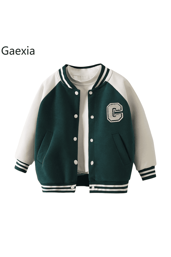 Boys Baseball Jacket Autumn Winter Thickened Outerwear Casual Youth Coat For Children And Girls Versatile Daily Wear