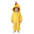 thumbnail image 1 of Gaexia Boys Chicken Romper Jumpsuit Hooded One Piece Outfit Halloween Animal Cosplay Clothing For Toddler Baby Kids Party Dress Up Holiday Events Funny Wear, 1 of 7