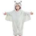 thumbnail image 1 of Gaexia Boys Girls Jumpsuit Cute 3D Cartoon Hooded Romper Soft Cozy One Piece Outfit for Toddler Fall Winter, 1 of 5