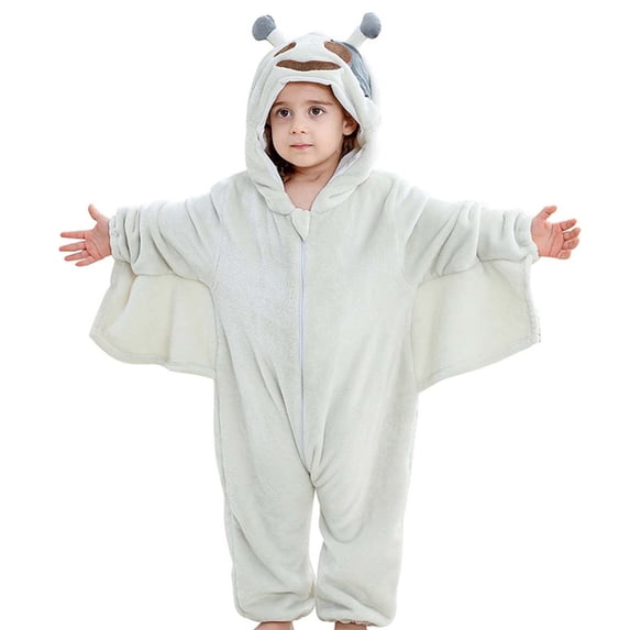 Gaexia Boys Girls Jumpsuit Cute 3D Cartoon Hooded Romper Soft Cozy One Piece Outfit for Toddler Fall Winter