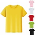 thumbnail image 1 of Gaexia Boys Girls Short Sleeve Tee Shirts Toddler Children Unisex Crew Neck Tops Kids Casual Summer Wear, 1 of 7