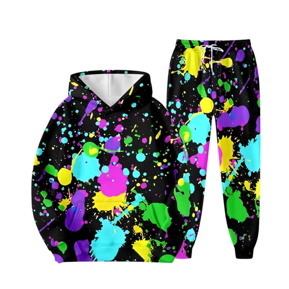 Gaexia Boys Hoodie Pant Set 3D Print Hooded Sweatshirt Sweatpant Suit 2 Piece Clothing Set for 2-14 Years