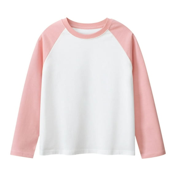 Gaexia Boys Long Sleeve Shirts Kids Crewneck Oversized Casual Tees Fashion Shirt Tops 2-14 Years