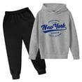 thumbnail image 1 of Gaexia Boys Sweat Suit Kids Sweatsuit Sweatshirt and Pants Warm Up Suit Regular Fit Hoodie Sets 2 Pieces Boys Tracksuit Set Clothing Set,Grey,9-10 Years, 1 of 2