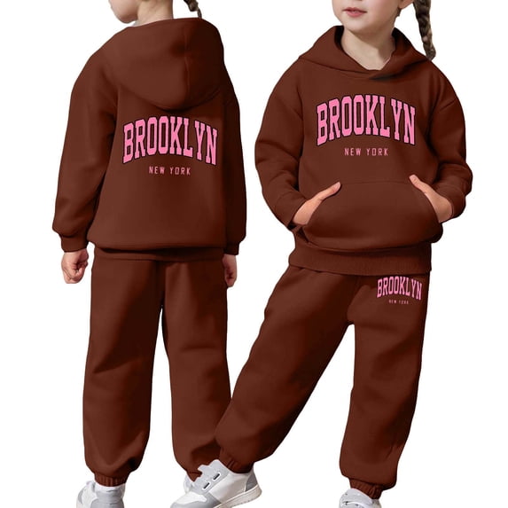 Gaexia Boys Sweatsuit Tracksuits Sweatshirt and Pants Fall Outfits Solid Color Hoodie Sets 2 Pieces Sweat Suits for Boys Back To School Clothes for Boys,Coffee,10-11 Years