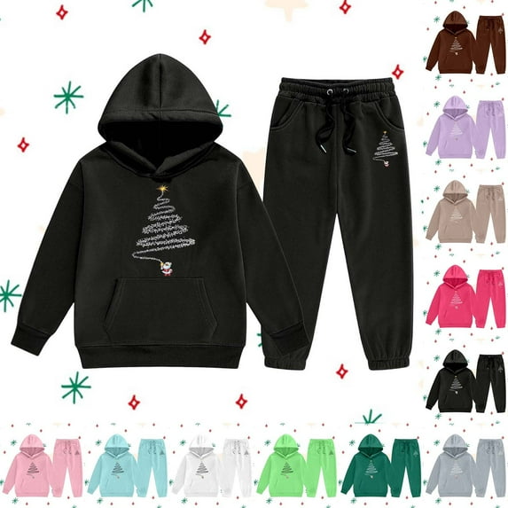 Gaexia Boys Sweatsuit Tracksuits Sweatshirt and Pants Soccer Outfit Regular Fit Hoodie Sets 2 Pieces Boys Sweatsuit Set Back To School Clothes for Teen Boys,za08-Black,130