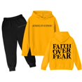 thumbnail image 1 of Gaexia Boys Tracksuit Set 14-16 Sweatpants Hoodie Set Jogger Set Solid Color Hoodie Sets 2 Pieces Sweatsuits for Boys Clothing Set,Yellow,5-6 Years, 1 of 2