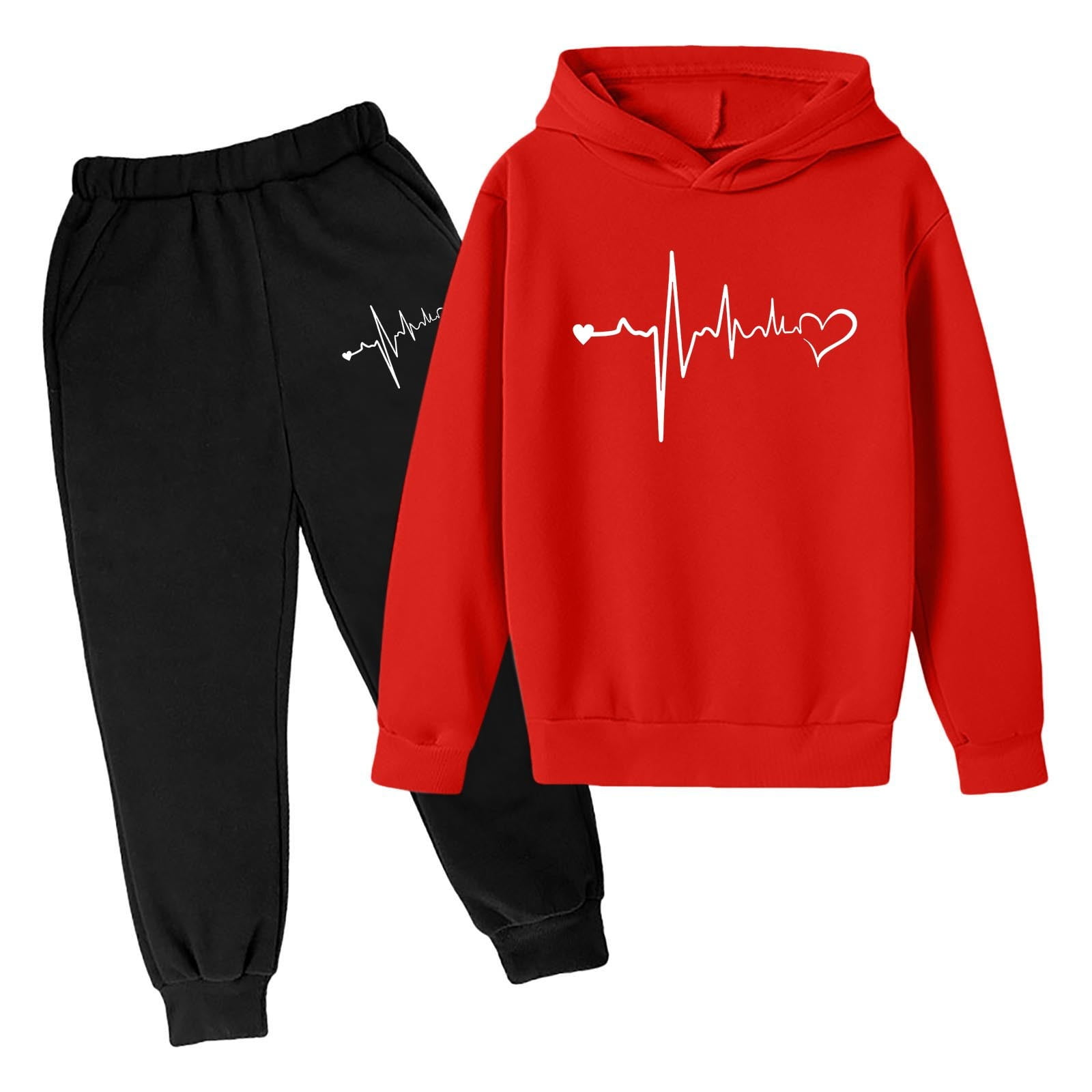 Boys Black Embroidered Sweatshirt With Jogger Sets main image 1