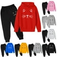 thumbnail image 1 of Gaexia Boys Tracksuit Set Size 18 Hooded Long Sleeve Sweatpant Fall Outfits Loose Fit Hoodie Sets 2 Pieces Kids Sweatsuit Athletic Clothes,za06-Black,130, 1 of 3