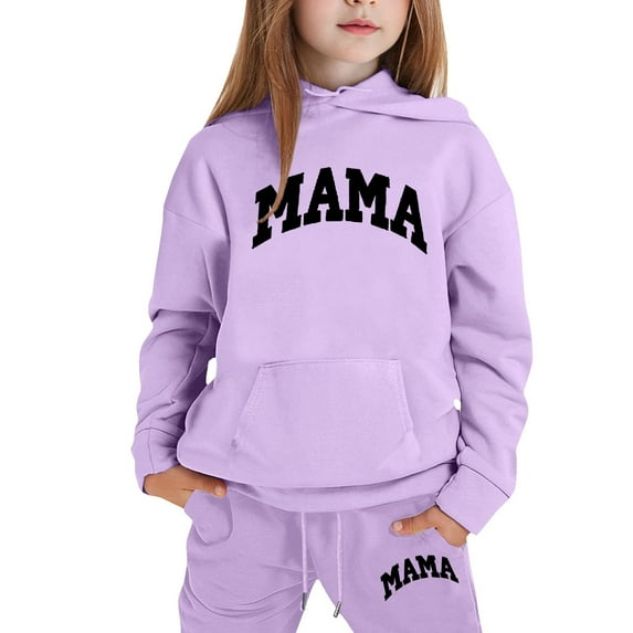 Gaexia Boys Tracksuit Size 7 Hoodies and Joggers Pants Set Warm Up Suit Solid Color Hoodie Sets 2 Pieces Boys Sweatsuit Set Clothing Set,Purple,6-7 Years