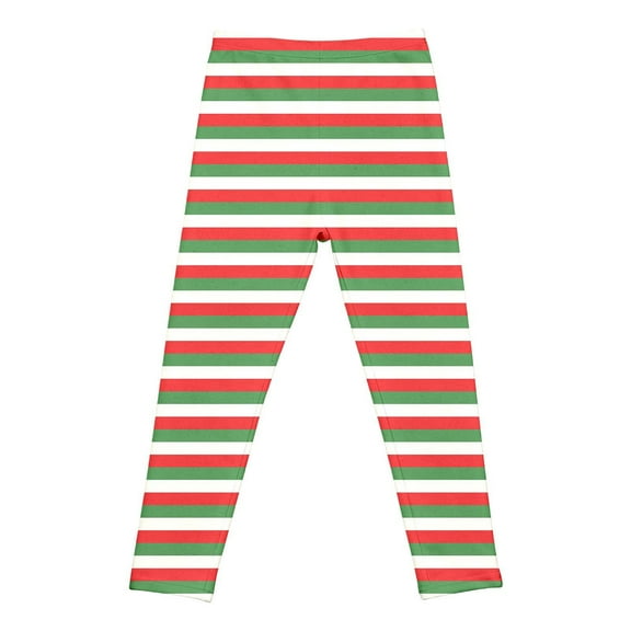 Gaexia Children’s Christmas Leggings Sleep Pants, High Waist Workout Pants Festive Tree & Stocking Pattern Pajama Bottoms for Girls