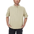 thumbnail image 1 of Gaexia Classic Solid Color Long Sleeve Polo Shirt for Men Collared Top Casual Business Comfortable Stylish Mens Golf Polo, 1 of 7