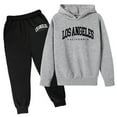 thumbnail image 1 of Gaexia Clothing Set Boys Tracksuit Size 18 Sweatshirt and Pants Soccer Outfit Solid Color Hoodie Sets 2 Pieces Boys Sweatsuit Set,Dark Gray,7-8 Years, 1 of 2
