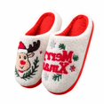 thumbnail image 1 of Gaexia Cozy Indoor Slippers With Cute Reindeer Design for Winter â Soft Shoes for And Couples for Holiday Season Comfort Warm Furry Footwear - Z12-Red, 1 of 4