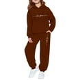 thumbnail image 1 of Gaexia Cute Clothes for Girls 10-12 ,Girls Tracksuit Winter Warm Pullover Hoodie With Pants Kids Casual Outfit Cute Printed Jogger Two Piece Set, 1 of 4