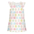 thumbnail image 1 of Gaexia Easter Print Dress Gown for Girls Kids Toddlers Casual Cute Party Wear Floral Spring Holiday Outfit, 1 of 4
