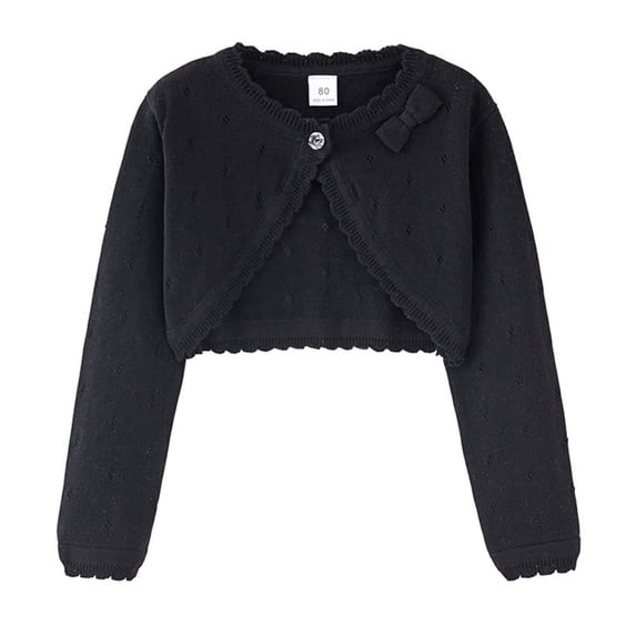 Gaexia Girls Cardigan Sweater Knit Open Front Long Sleeve Lightweight Casual Layering Top for Autumn Back to School