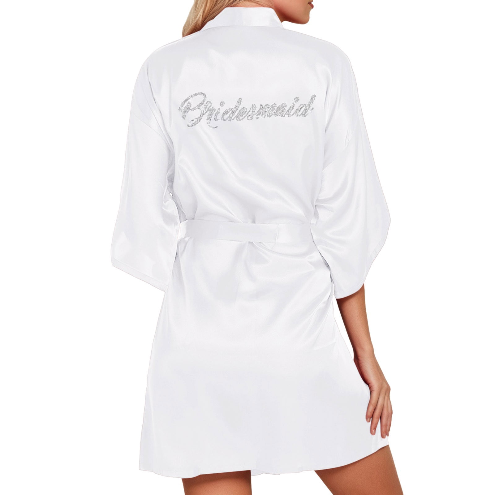 Gaexia Robes For Women Elegant Satin Kimono Robe for Wedding Party ...